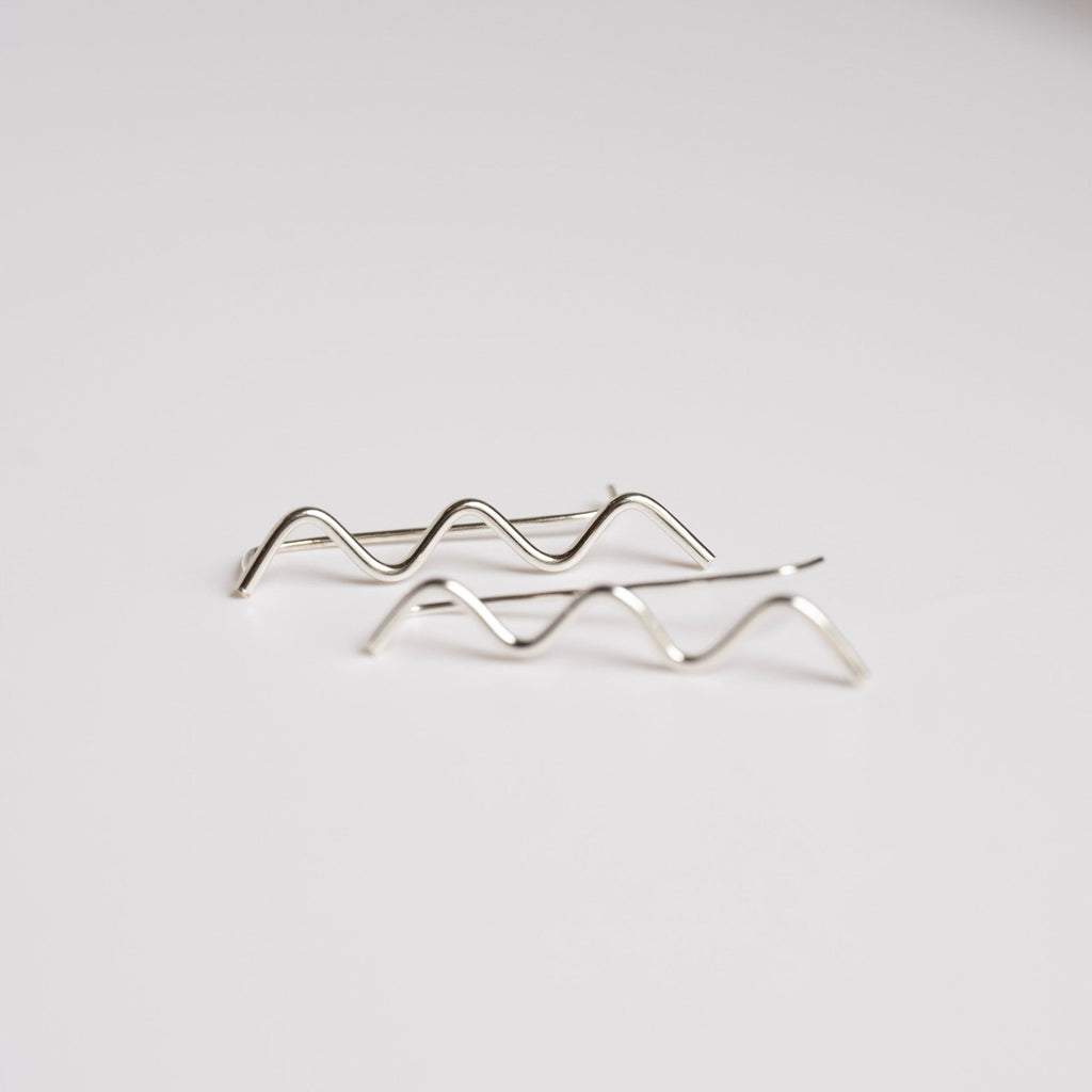 sterling silver squiggle earring climber