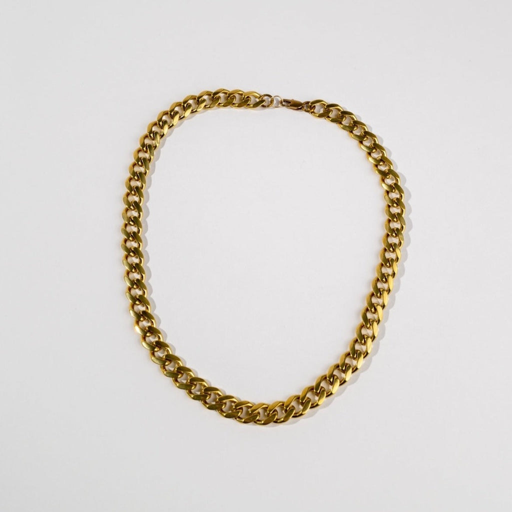 brass chunky chain necklace