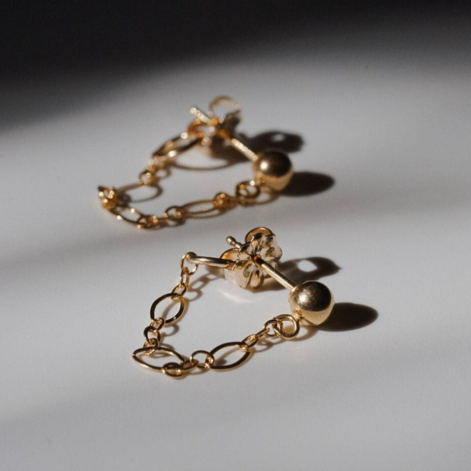 chain drop earrings