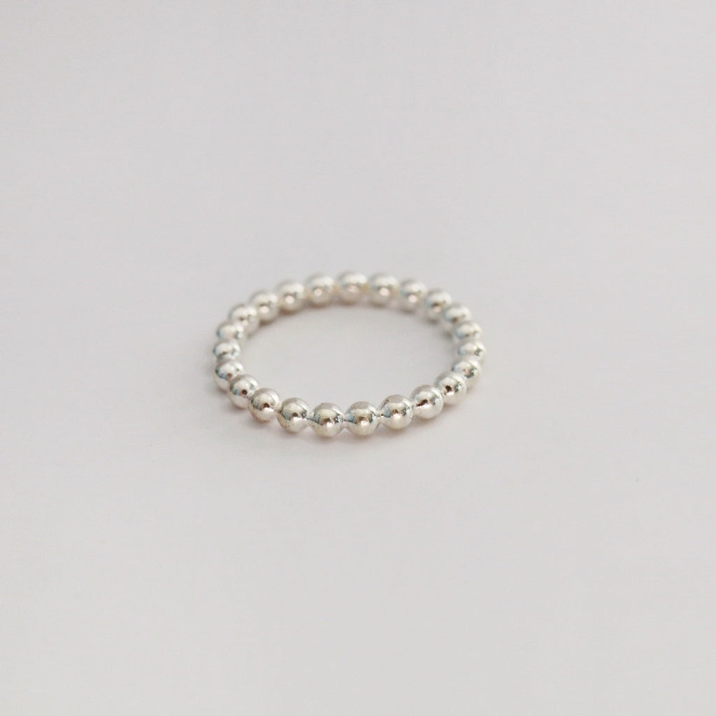 Large Ball Stacking Ring in Sterling SIlver