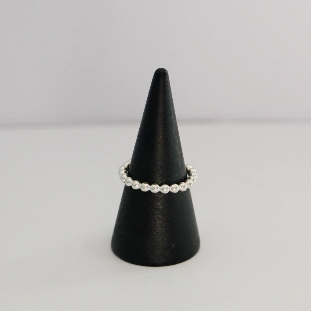Large Ball Stacking Ring in Sterling SIlver