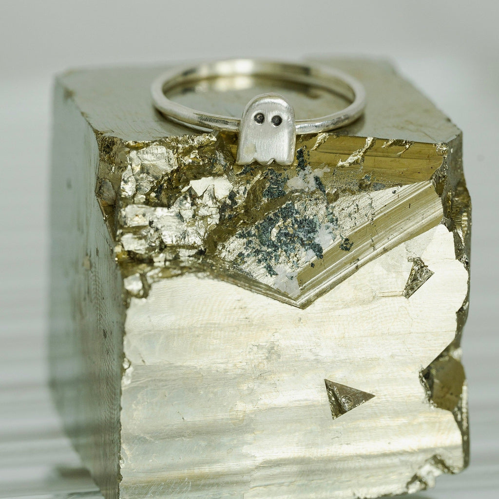 sterling silver ghost stacking ring