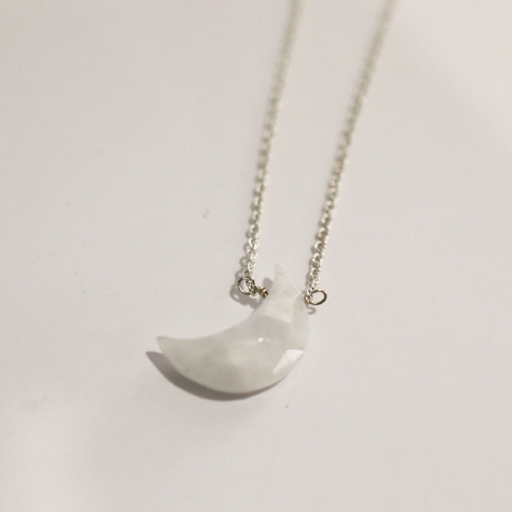 Moonstone Moon Gemstone Necklace - Choose Your Metal / ready to ship
