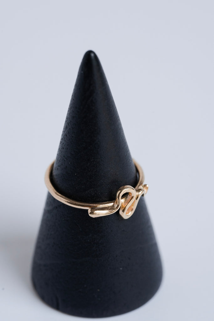 Gold Snake RIng in 14 Karat Yellow Gold / Ready to Ship / Size 5
