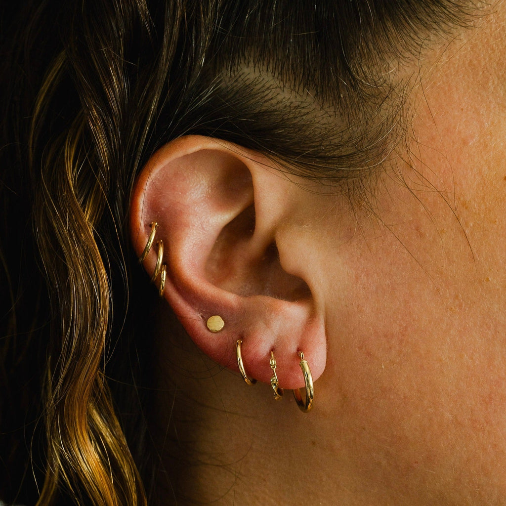 14 Karat Gold Twist Hoop Earrings