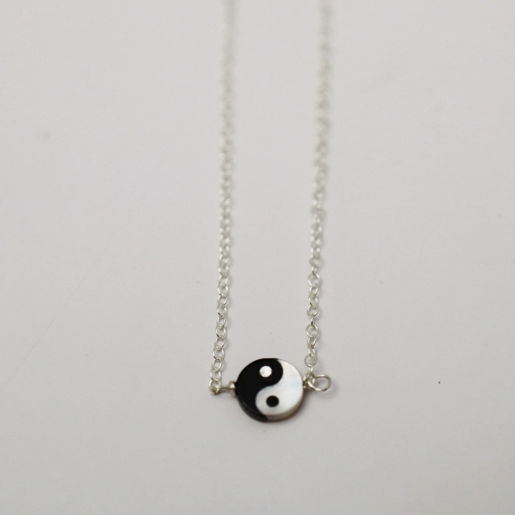 Yin Yang  Peace Sign Layering Necklace - Choose Your Metal / ready to ship
