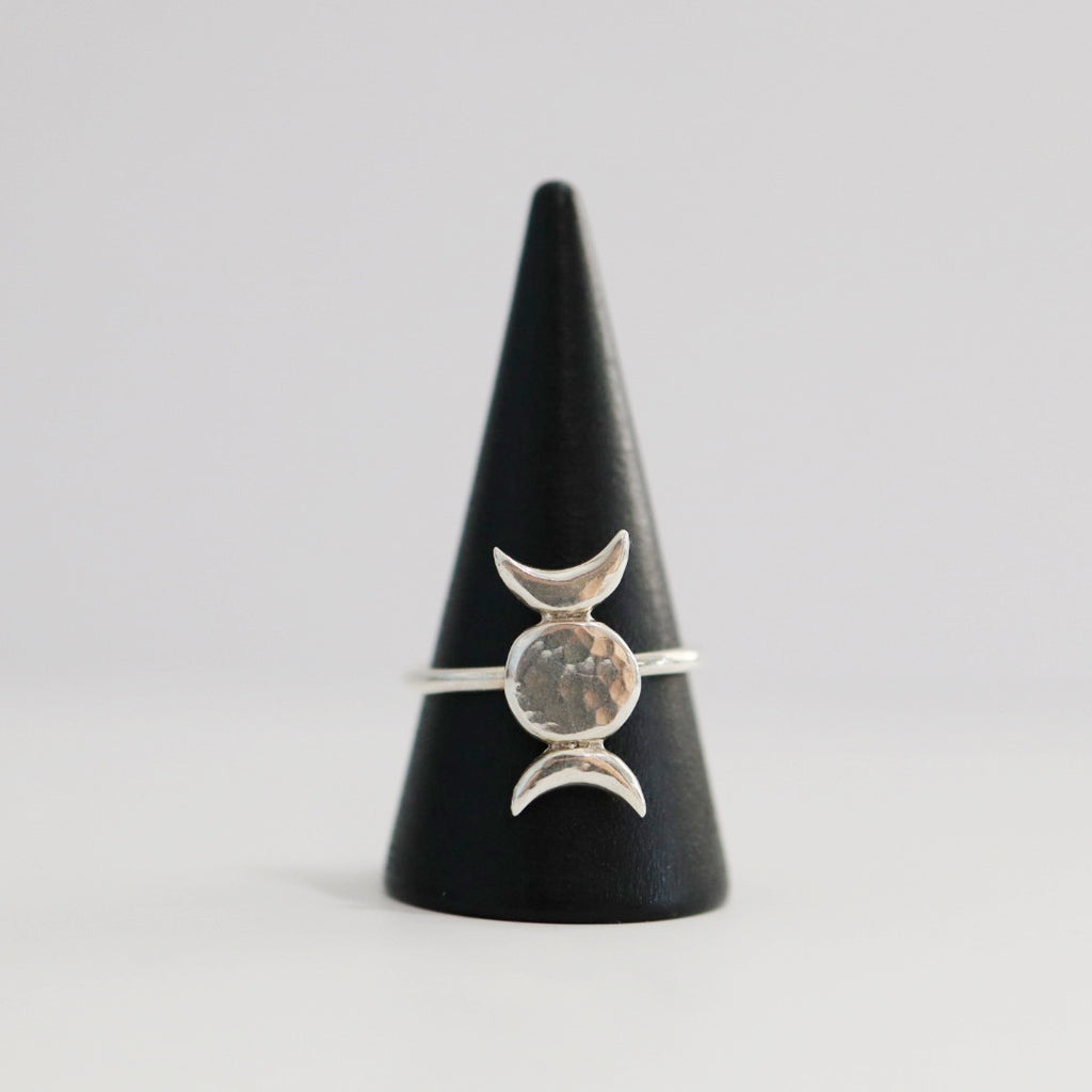 Moon Phase Ring in Sterling Silver / Size 8.5 Ready to Ship