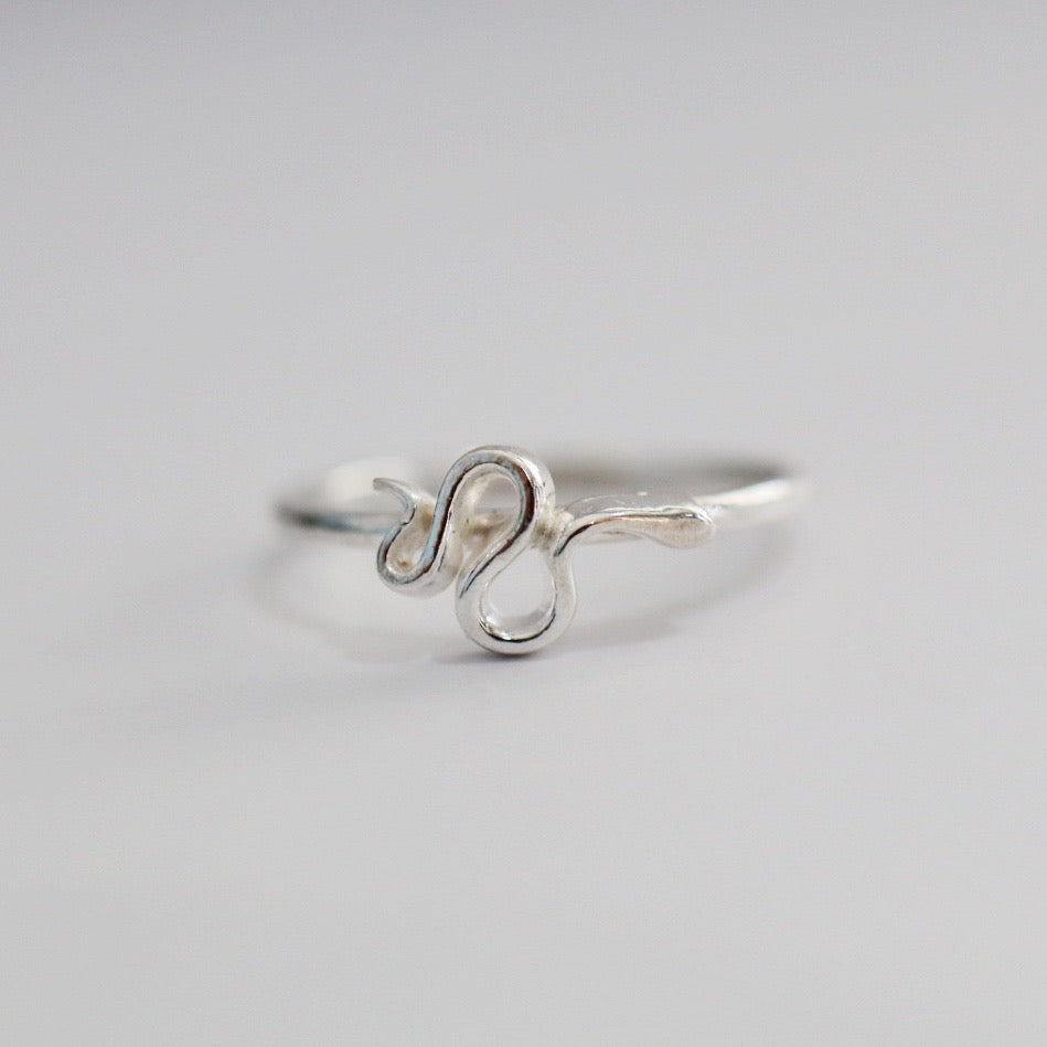 Snake stacking ring in sterling silver