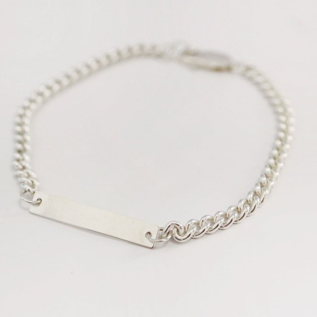ID bracelet in sterling silver