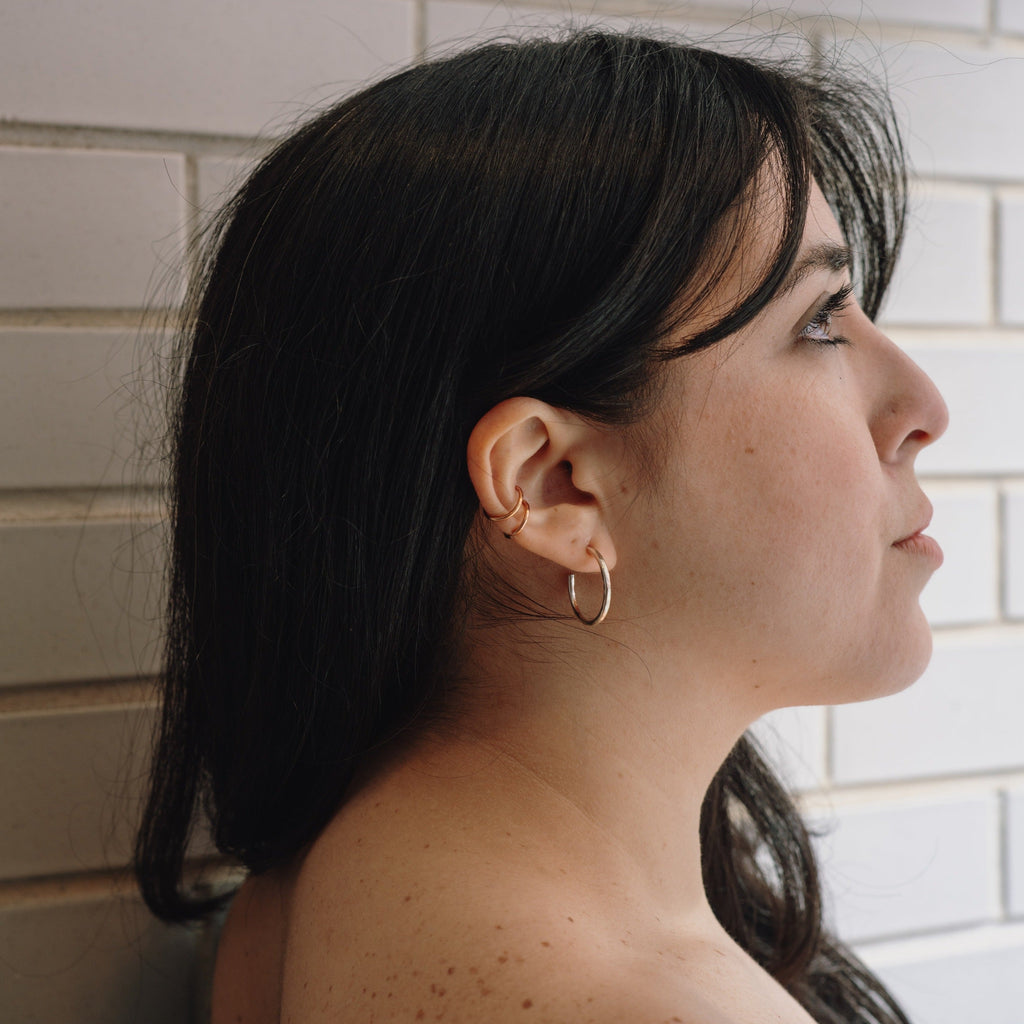 Hammered Hoop Earrings - Choose your Metal and Size / Ready to ship