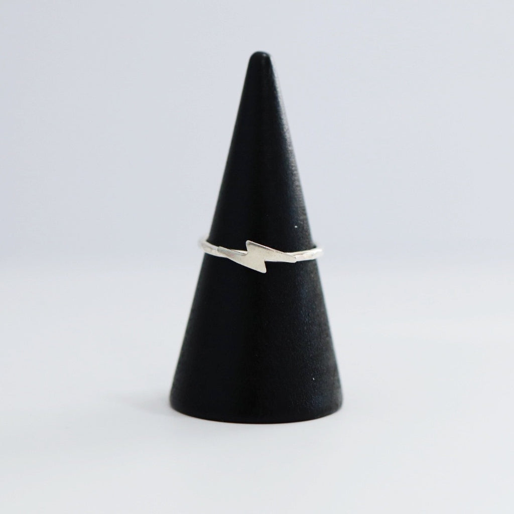 Lightning Bolt Stacking Ring in Sterling Silver