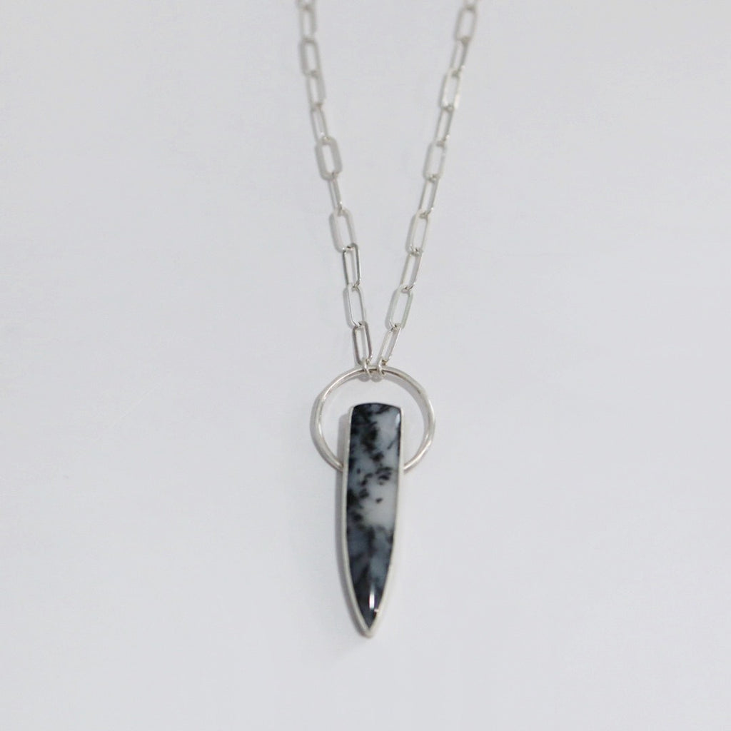Gemstone warrior necklace In sterling silver