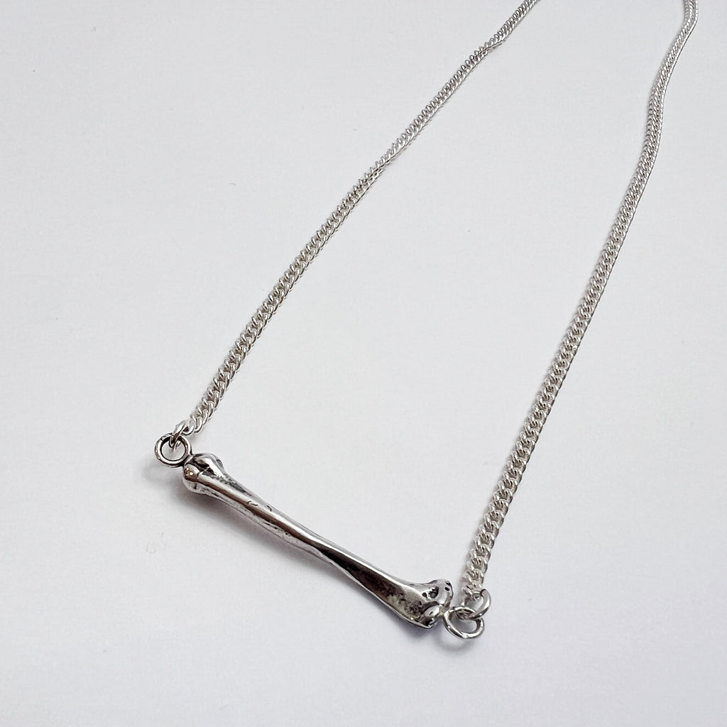 sterling silver bone necklace