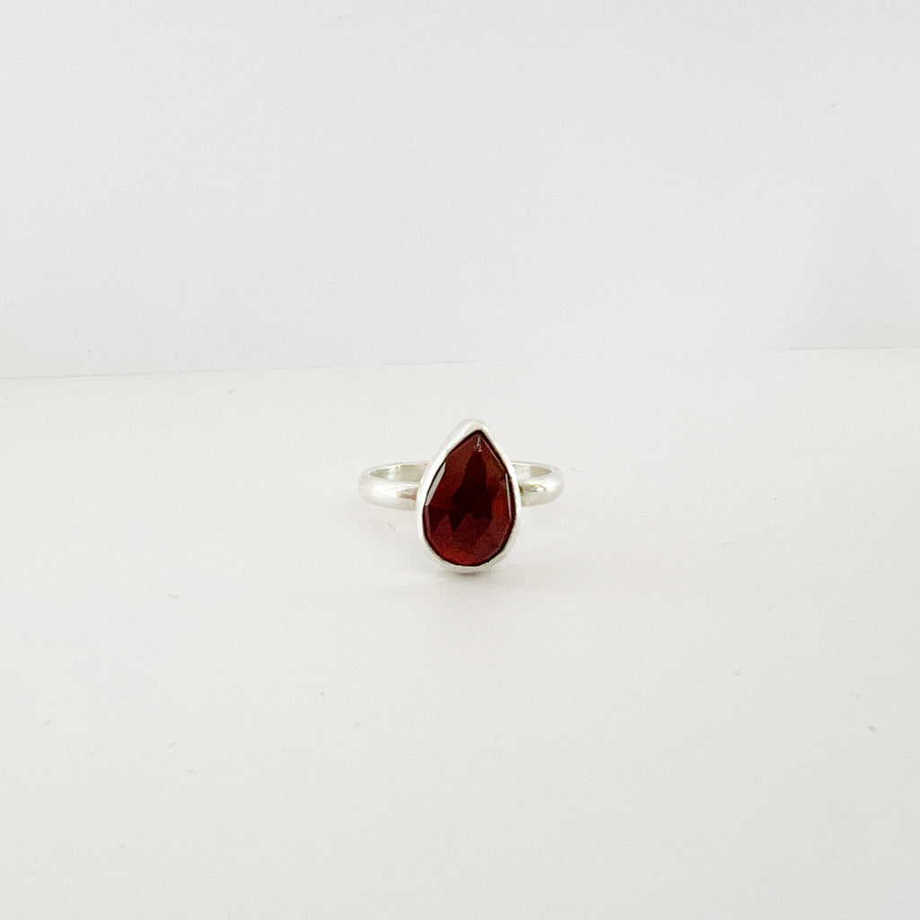 Garnet Gemstone Ring / Ready to Ship Size 6.25