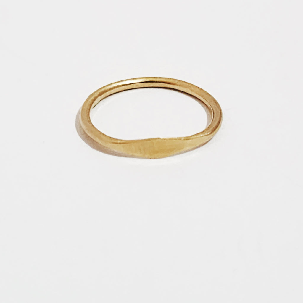 14 karat gold dainty signet ring