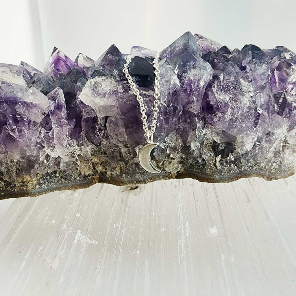 sterling silver la luna moon layering necklace