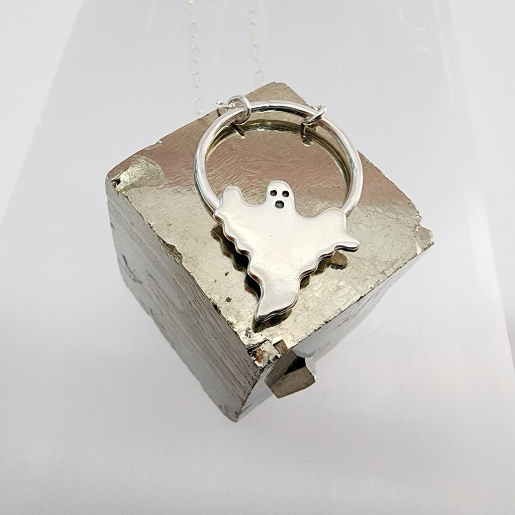 Sterling Silver Ghost Necklace / Ready to ship in gemstone