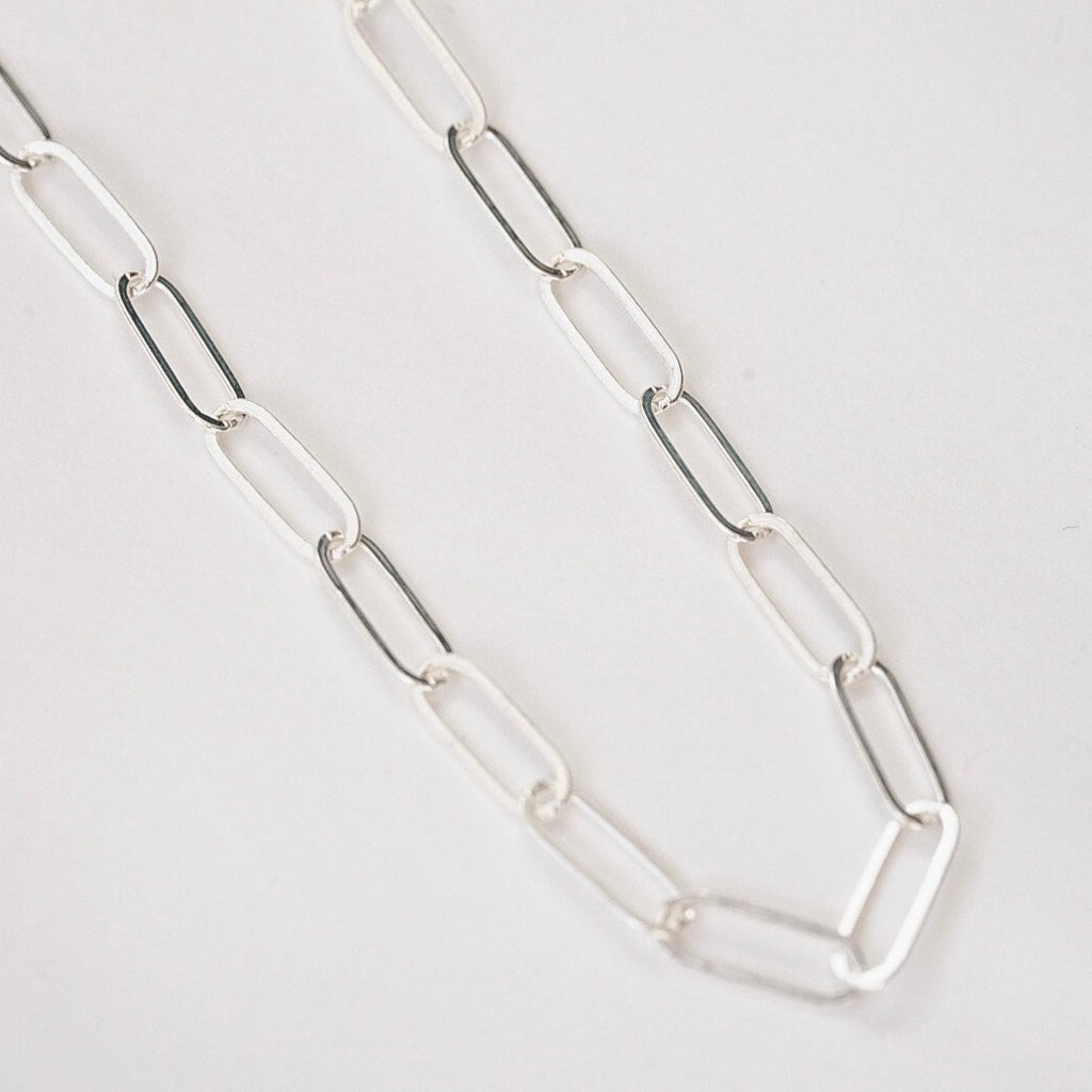 Sterling Silver Paperclip Necklace - Choose Size