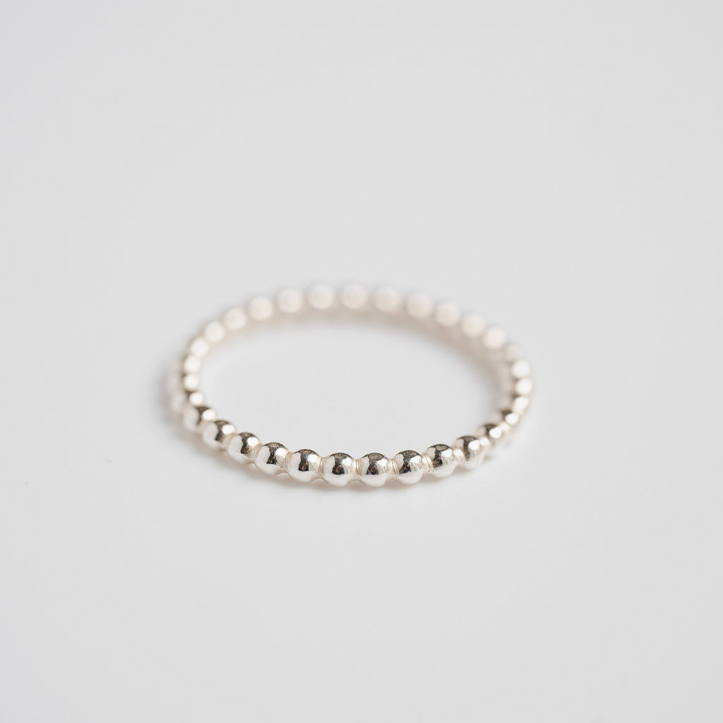 metrix jewelry sterling silver ball stacking ring