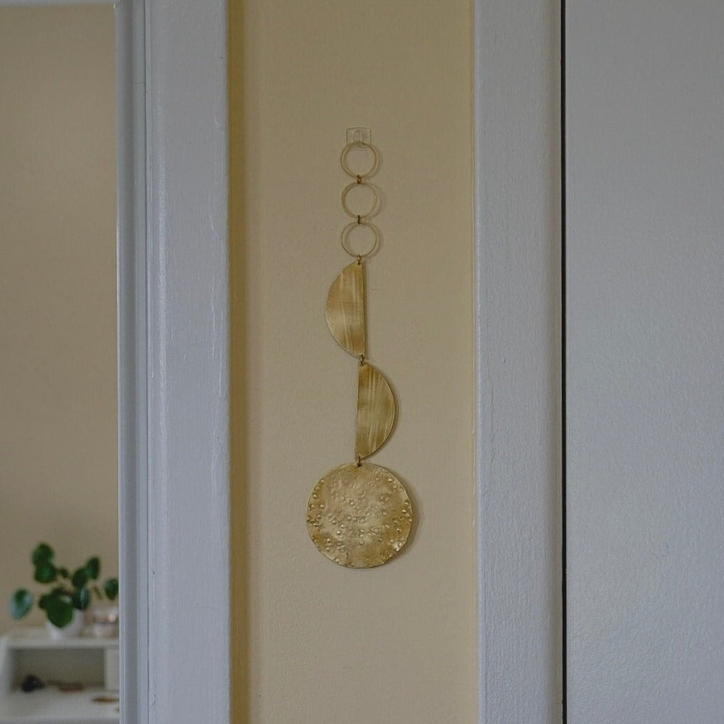 Circle Geometric Wall Hanging in Brass