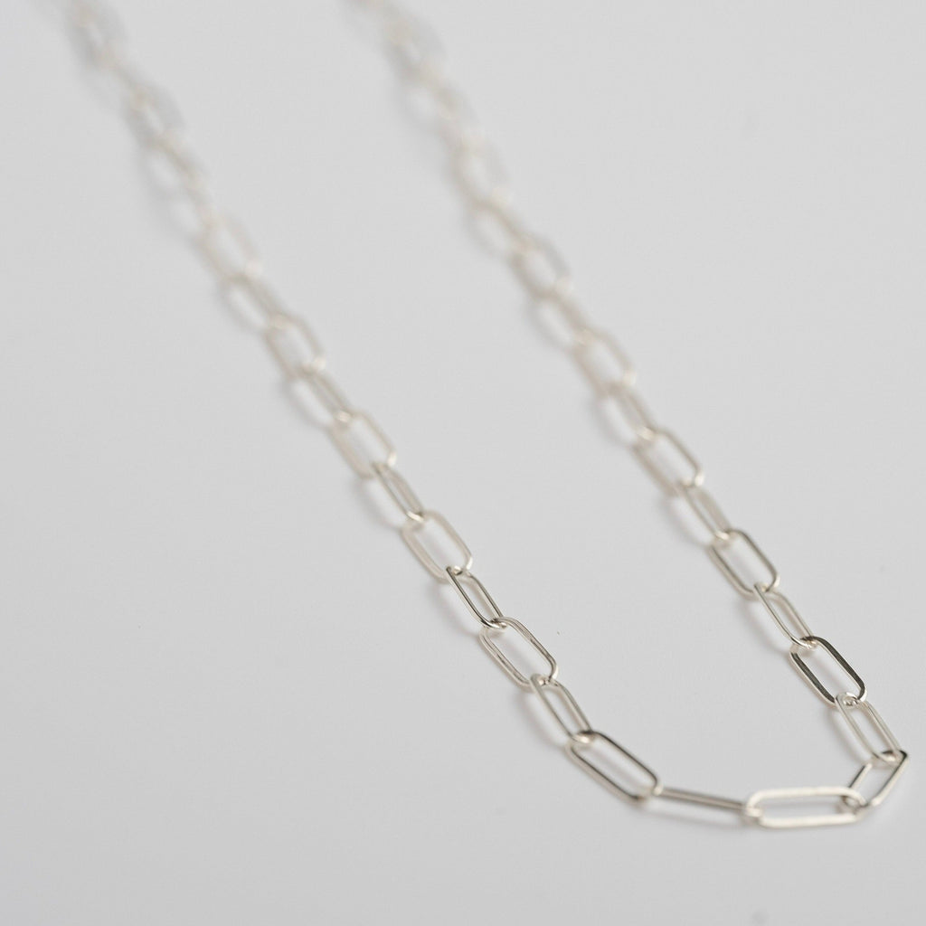 Sterling Silver Paperclip Necklace - Choose Size