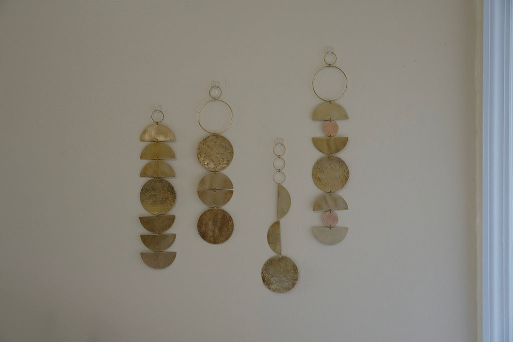Brass Geometric Circle Wall Hanging - Choose Your Size