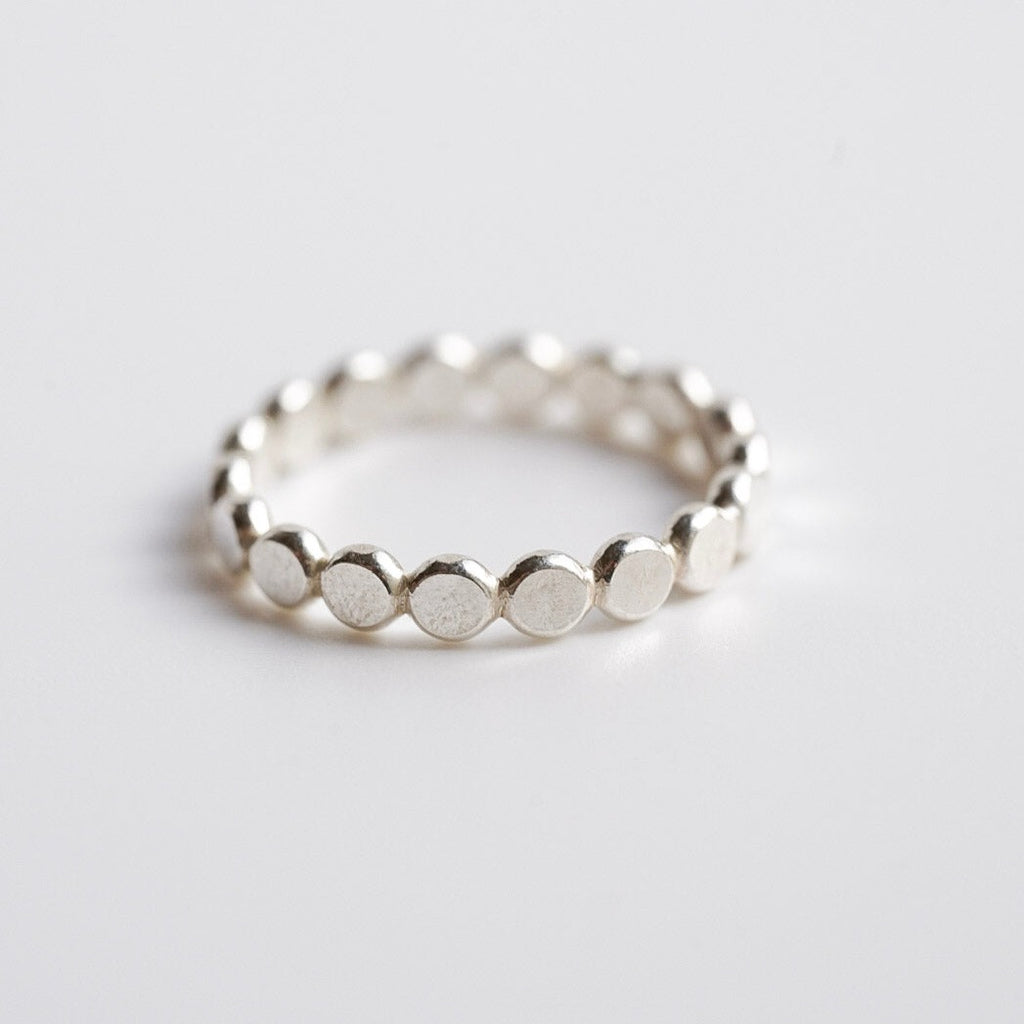 sterling silver sequin stacking ring