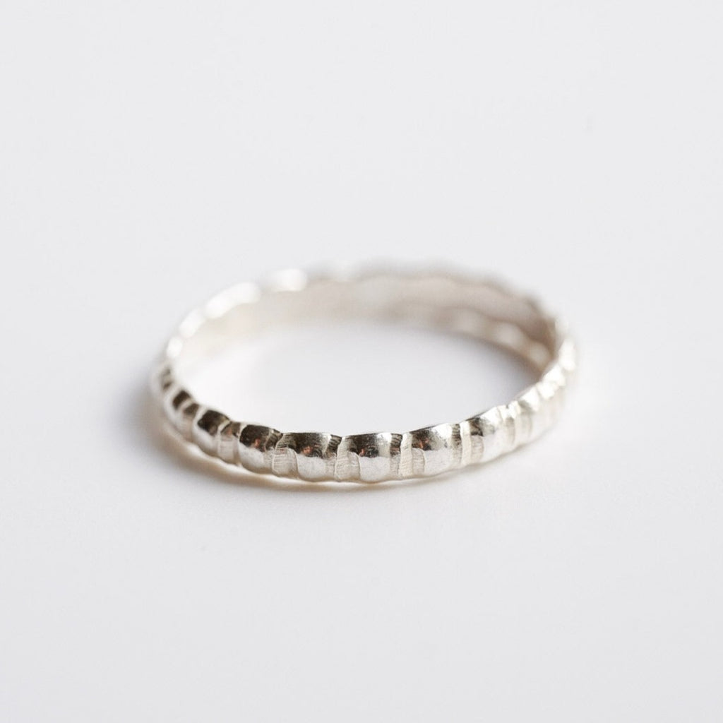 Half Bead Sterling Silver Stacking Ring / Ready to ship in sizes 4,5,7,8