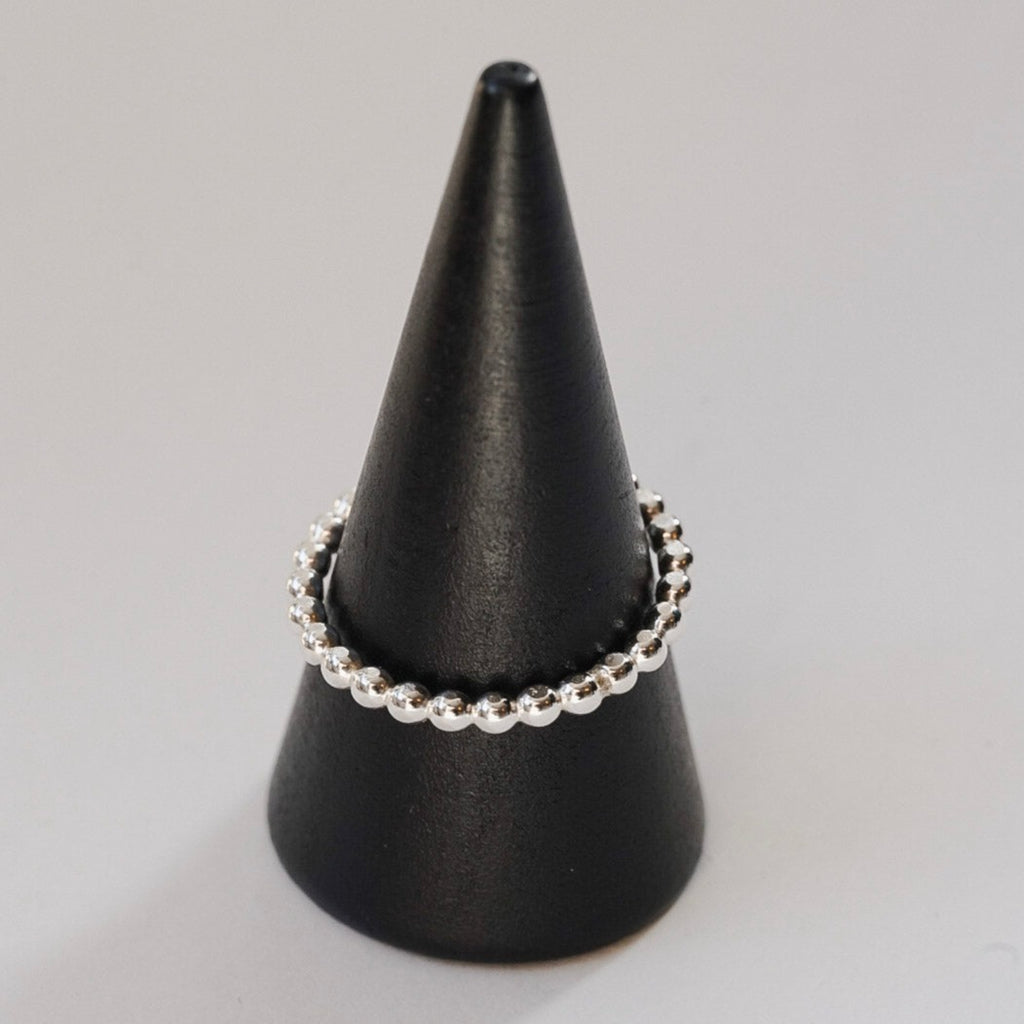 Large Ball Stacking Ring in Sterling SIlver