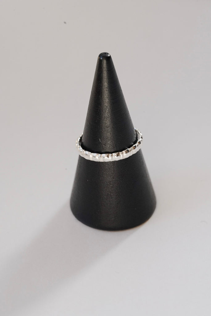 Half Bead Sterling Silver Stacking Ring / Ready to ship in sizes 4,5,7,8