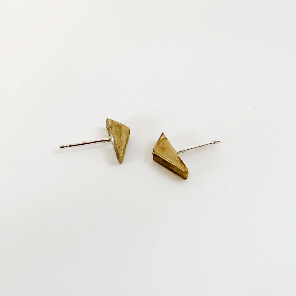 Geometric Mini Angular Stud Earrings - Choose Your Metal