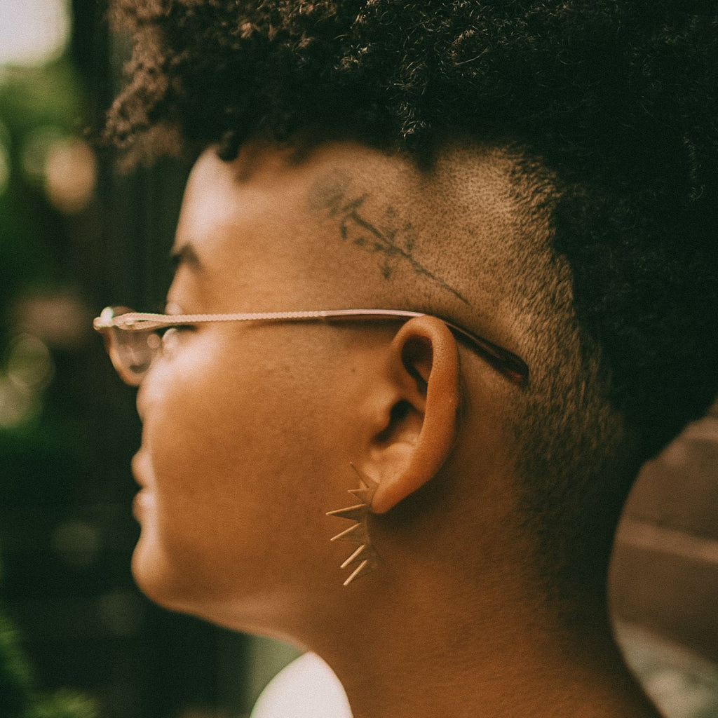 Spiked Fan Earrings - Choose Your Metal / ready to ship