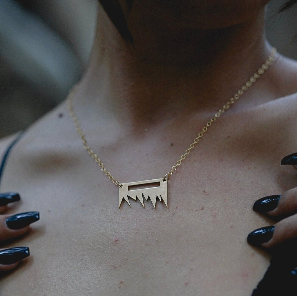 Geometric Spike Necklace - Choose Your Metal / ready to ship
