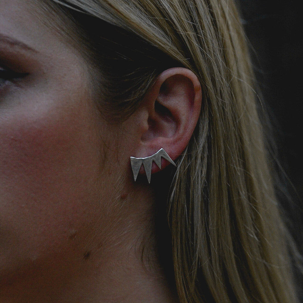 Spike Stud Statement Earring - Choose Your Metal - Single