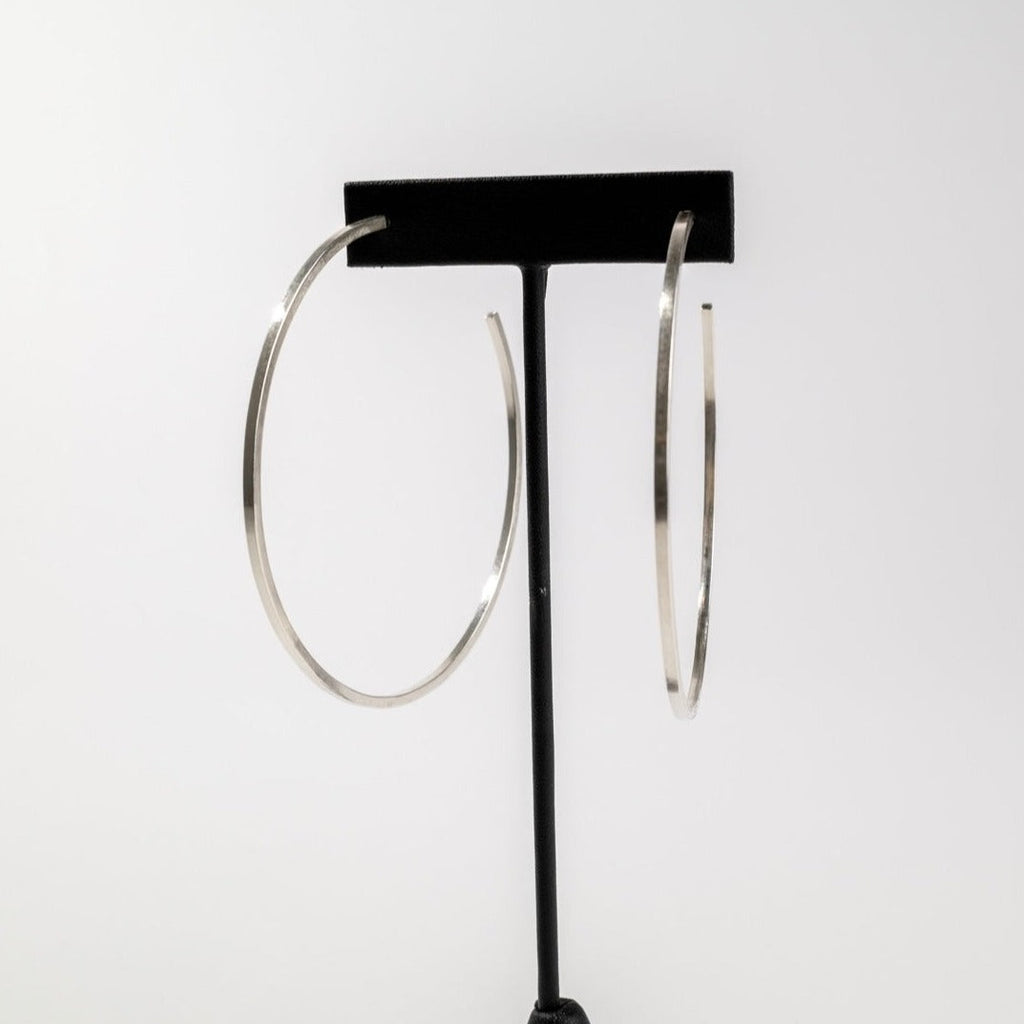 extra extra large hoop earrings in sterling silver