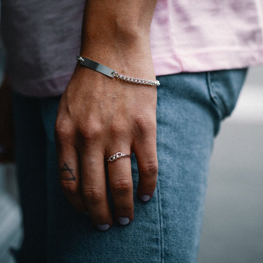 sterling silver ID bracelet